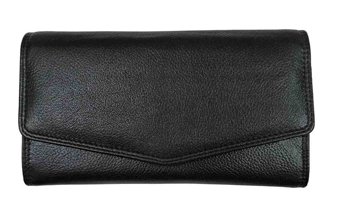 Ladies Elegant Leather Red Wallet / Phone Pocket / 8 Card Slots