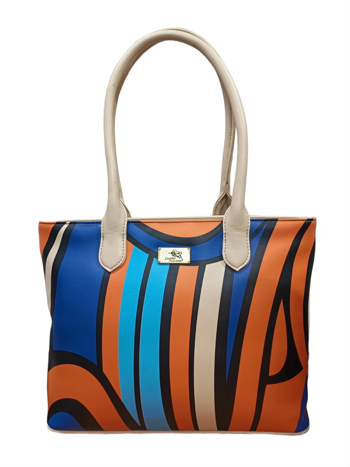 Elegant Long Strap Printed Tote Bag for Women – Stylish Everyday Shoulder Handbag with Spacious Compartments